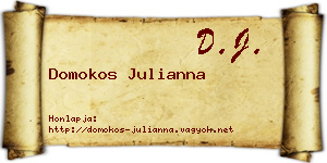 Domokos Julianna névjegykártya